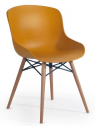 Стул пластиковый PAPATYA Globe-S Wox Beech бук, металл, стеклопластик натуральный, желтый Фото 1