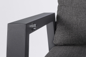 Кресло металлическое с подушками Garden Relax Kledi алюминий, текстилен, олефин антрацит, темно-серый Фото 10