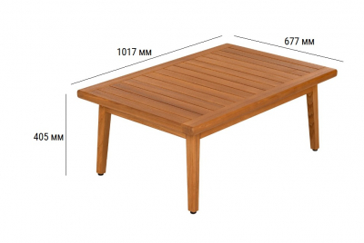 Столик деревянный кофейный ReeHouse Letto ясень тик Фото 2