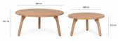 Комплект кофейных столиков BIZZ Garita тик натуральный Фото 2