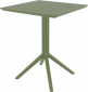 Стол пластиковый складной Siesta Contract Sky Folding Table 60 сталь, пластик оливковый Фото 7