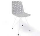 Стул пластиковый Gaber Alhambra TC сталь, технополимер белый, серый Фото 1