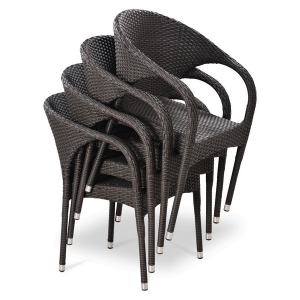 Кресло плетеное Afina Y290W-W2390 Brown искусственный ротанг, сталь коричневый Фото 4