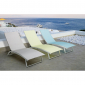 Шезлонг-лежак металлический Garden Relax Cluster алюминий, текстилен бежевый Фото 6