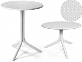 Стол пластиковый обеденный Nardi Step + Step Mini стеклопластик белый Фото 1