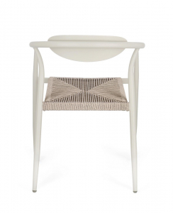 Кресло металлическое плетеное Garden Relax Linares алюминий, роуп угольный Фото 5