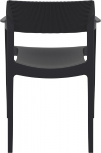 Кресло пластиковое Siesta Contract Tulum стеклопластик, полипропилен черный Фото 9
