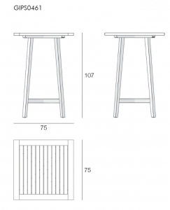 Стол деревянный барный Giardino Di Legno Gipsy тик Фото 2