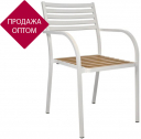 Кресло деревянное Ibiza Sicilia алюминий, эко-дерево белый Фото 1