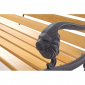 Скамейка кованая Garden Relax Lion чугун, дерево коричневый Фото 3