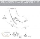 Шезлонг-лежак пластиковый Arkema Serendipity Chaise Indoor S120 алюминий, полиэтилен высокой плотности Фото 2