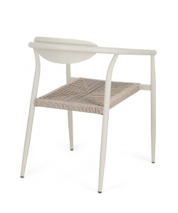 Кресло металлическое плетеное Garden Relax Linares алюминий, роуп угольный Фото 4