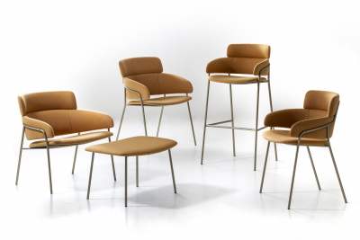 Кресло барное с обивкой Arrmet Strike ST сталь, ткань Фото 11