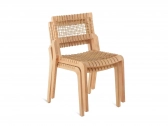 Стул деревянный плетеный Unopiu Synthesis тик, искусственный ротанг Фото 5