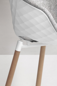 Кресло с обивкой Et al. (Metalmobil) Uni-ka дерево, полипропилен, ткань Фото 3