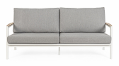 Диван мягкий двухместный Garden Relax Jalisco алюминий, тик, акрил белый, тик, серый Фото 3