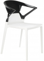 Кресло пластиковое PAPATYA Ego-K стеклопластик, поликарбонат белый, черный Фото 1