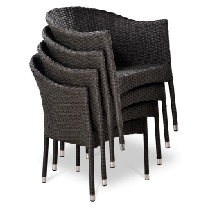 Кресло плетеное Afina Y350W-W2390 Brown искусственный ротанг, сталь коричневый Фото 4