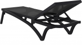 Шезлонг-лежак пластиковый Siesta Contract Pacific стеклопластик, текстилен черный Фото 12