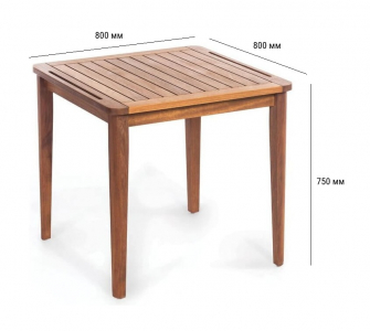 Стол деревянный обеденный WArt Felix 80 ироко Фото 2