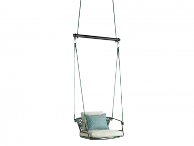 Качели плетеные Scab Design Lisa Swing сталь, морской канат антрацит, ментоловый Фото 6
