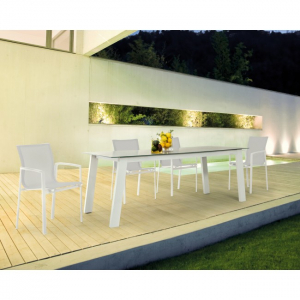 Кресло металлическое текстиленовое Garden Relax Gavin алюминий, текстилен белый Фото 8