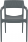Кресло пластиковое Siesta Contract Tulum стеклопластик, полипропилен темно-серый Фото 6
