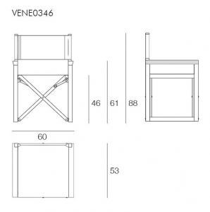 Кресло деревянное складное мягкое Giardino Di Legno Venezia тик, акрил Фото 2