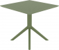 Стол пластиковый Siesta Contract Sky Table 80 сталь, пластик оливковый Фото 6