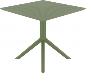Стол пластиковый Sky Table 80, оливковый, 800х800х740 мм