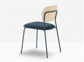 Стул с обивкой PEDRALI Jazz сталь, фанера, шпон, ткань синий, беленый ясень, синий Фото 6