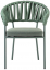 Кресло плетеное с подушкой Grattoni Victory алюминий, роуп, олефин зеленый Фото 2
