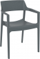 Кресло пластиковое Siesta Contract Tulum стеклопластик, полипропилен темно-серый Фото 1