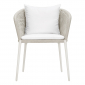 Кресло плетеное с подушками JANUS et Cie Knot алюминий, роуп, акрил окаменелость Фото 3