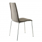 Стул с обивкой Scab Design Mannequin Pop 4 legs сталь, технополимер, ткань хром, коричневый Фото 3