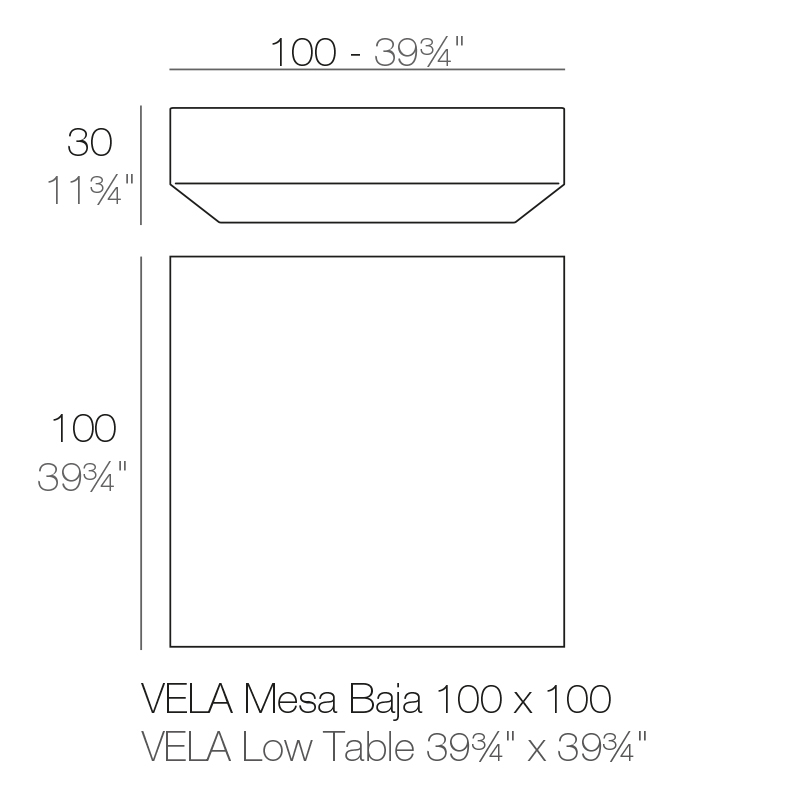 Столик пластиковый кофейный Vela Basic