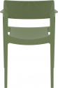 Кресло пластиковое Siesta Contract Tulum стеклопластик, полипропилен оливковый Фото 7