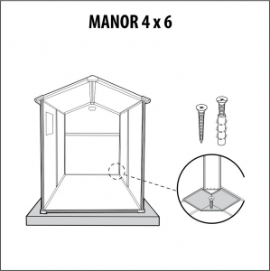 Сарай пластиковый Keter Manor 4x6 полипропилен серый, белый Фото 3