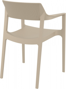 Кресло пластиковое Siesta Contract Tulum стеклопластик, полипропилен бежевый Фото 7