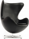 Кресло дизайнерское Beon Egg chair (Arne Jacobsen Style) A219 металл, экокожа черный Фото 1