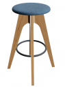 Табурет деревянный  барный  с обивкой SIPA Tommy ясень, металл, ткань Фото 8