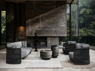 Столик кофейный бетонный SNOC Miura Charcoal S бетон древесный уголь Фото 5