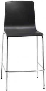 Стул полубарный пластиковый Scab Design Alice Barstool сталь, технополимер хром, антрацит Фото 1