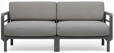 Диван пластиковый с подушками Nardi Maximo 2 стеклопластик, Sunbrella базальт, лава Фото 11