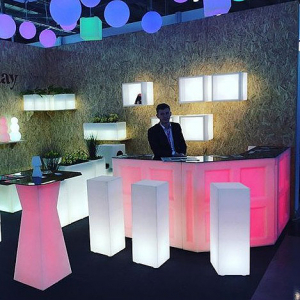 Стойка пластиковая барная светящаяся LED Bar полиэтилен белый Фото 10