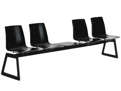 Система с четырьмя сиденьями и столиком PAPATYA X-Treme Bench сталь, поликарбонат Фото 4