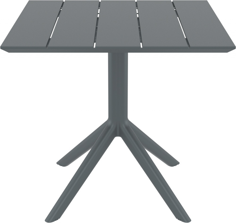 Стол пластиковый Paris Table 80, темно-серый, 800х800х740 мм
