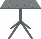 Стол пластиковый Siesta Contract Paris Table 80 сталь, пластик темно-серый Фото 5