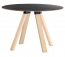 Стол ламинированный PEDRALI Arki-Table Wood дуб, компакт-ламинат HPL беленый дуб, черный Фото 1