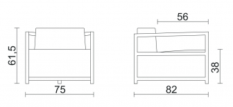 Кресло металлическое с обивкой-thumbs-Фото3